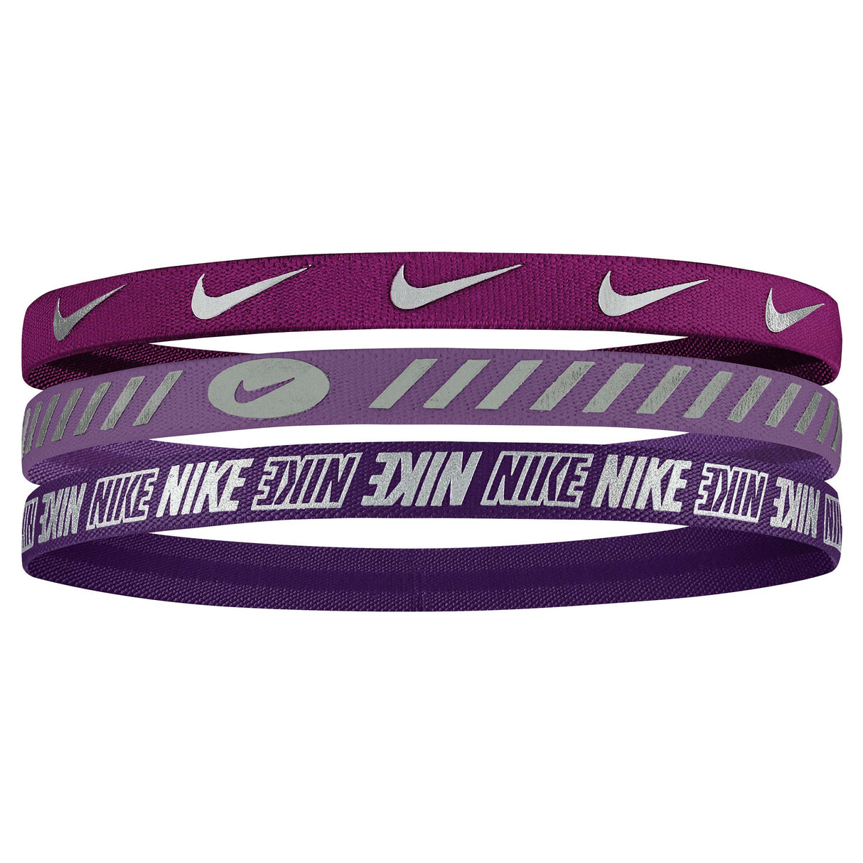 Nike Metallic 3.0 bandeaux pour cheveux paquet de 3 active pink