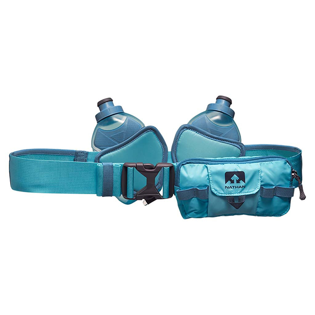Nathan Switchblade 24 oz blue rear view runners hydration belt