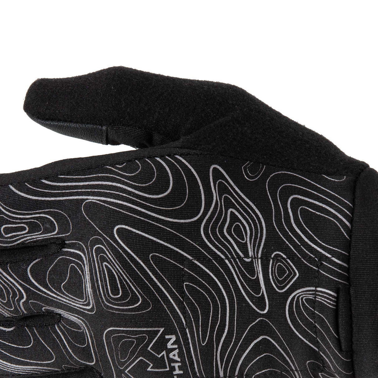 Gants de course à pied homme Nathan HyperNight Reflective noir pouce