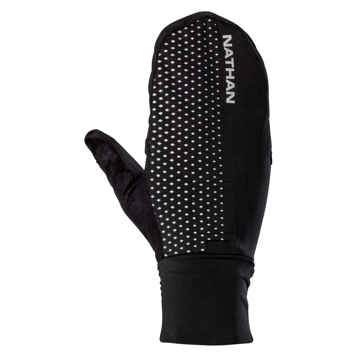 Gants-Mitaines de course à pied unisexes Nathan HyperNight Reflective black reflective dos