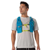 Nathan Pinnacle 12 L veste d'hydratation de course à pied homme - blue me away finish lime face