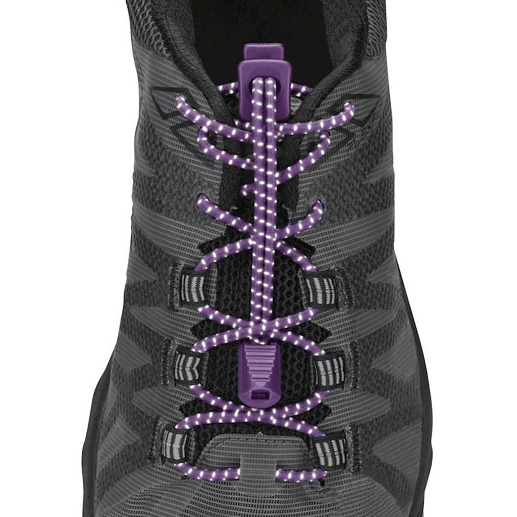 Nathan Reflective Run Laces lacets verrouillants de course à pied violet