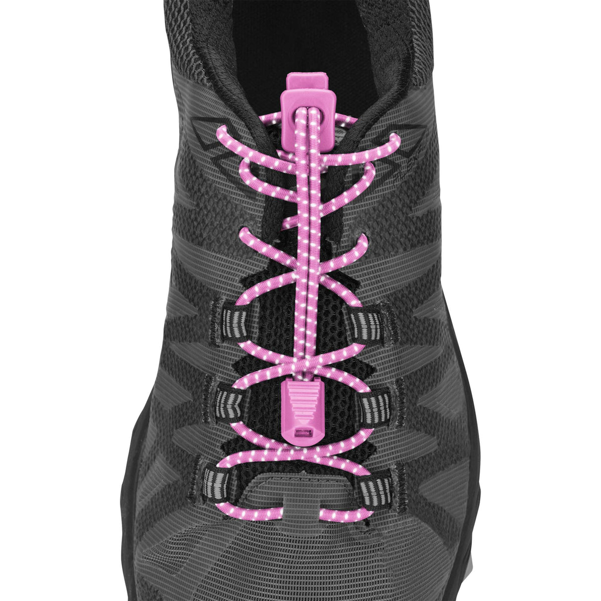 Nathan Reflective Run Laces lacets verrouillants de course à pied rose