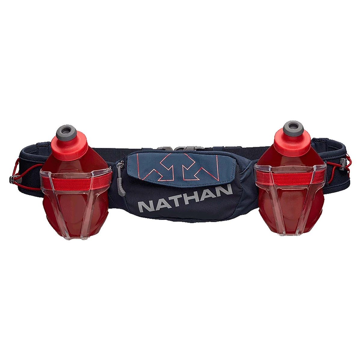 Nathan TrailMix Plus 2 ceinture d&#39;hydratation de course à pied bleu rouge