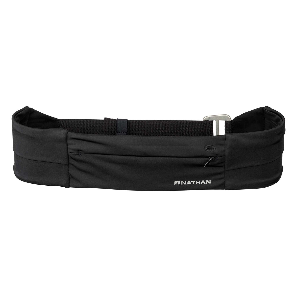 Sac de taille de course à pied ajustable Nathan Adjustable Fit Zipster Style noir