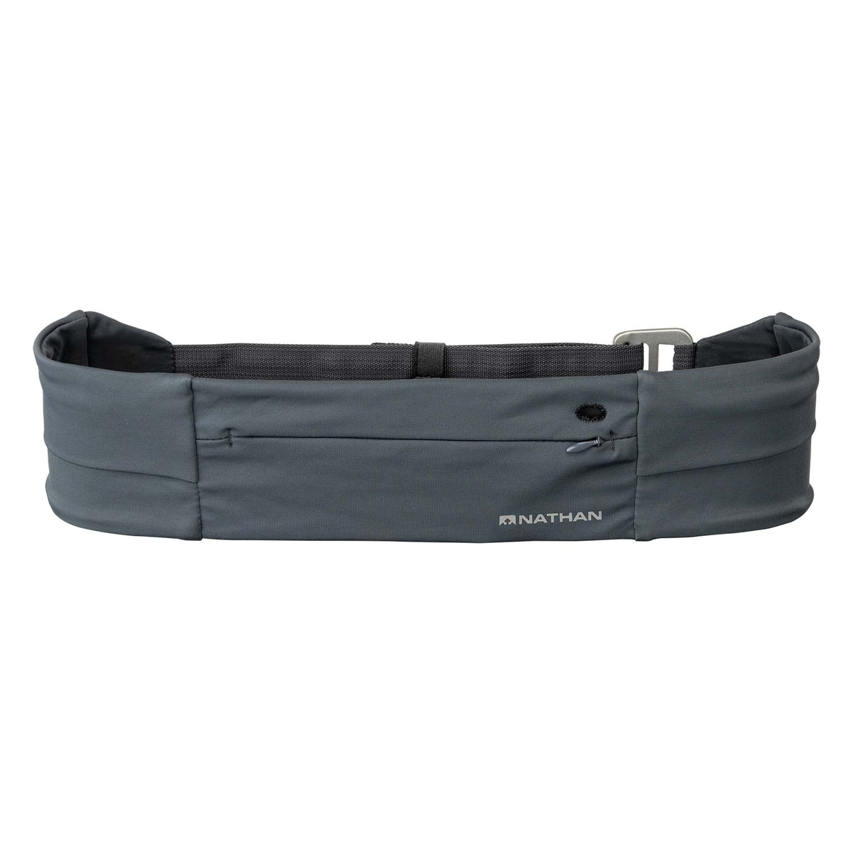 Sac de taille de course à pied ajustable Nathan Adjustable Fit Zipster Style gris