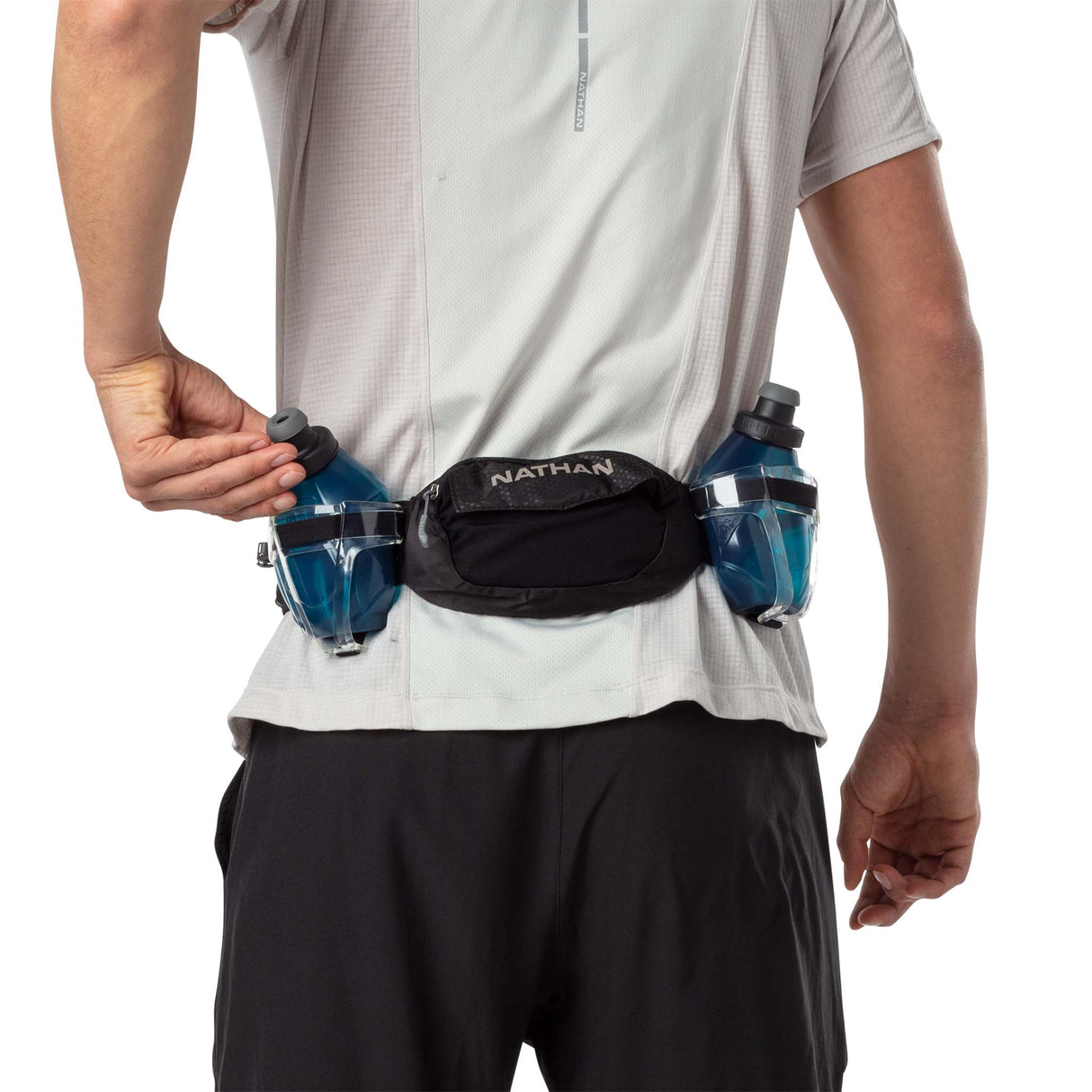 Nathan TrailMix Plus 2 ceinture d'hydratation de course à pied - black reflective silver dos