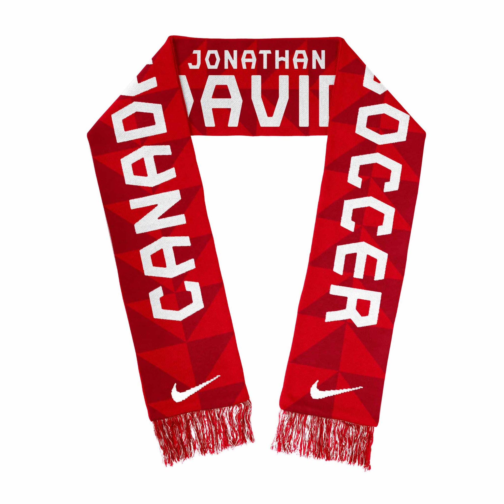 Nike Canada Soccer Jonathan David foulard équipe canadienne - rouge