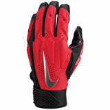 Nike D-Tack 6.0 gants de football américain - Red / Black / Metallic Chrome