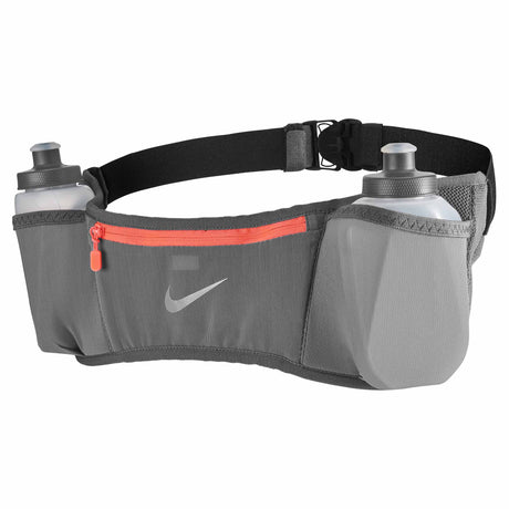 Nike Double Pocket Flask 20 oz 3.0 ceinture d'hydratation de course à pied Gris