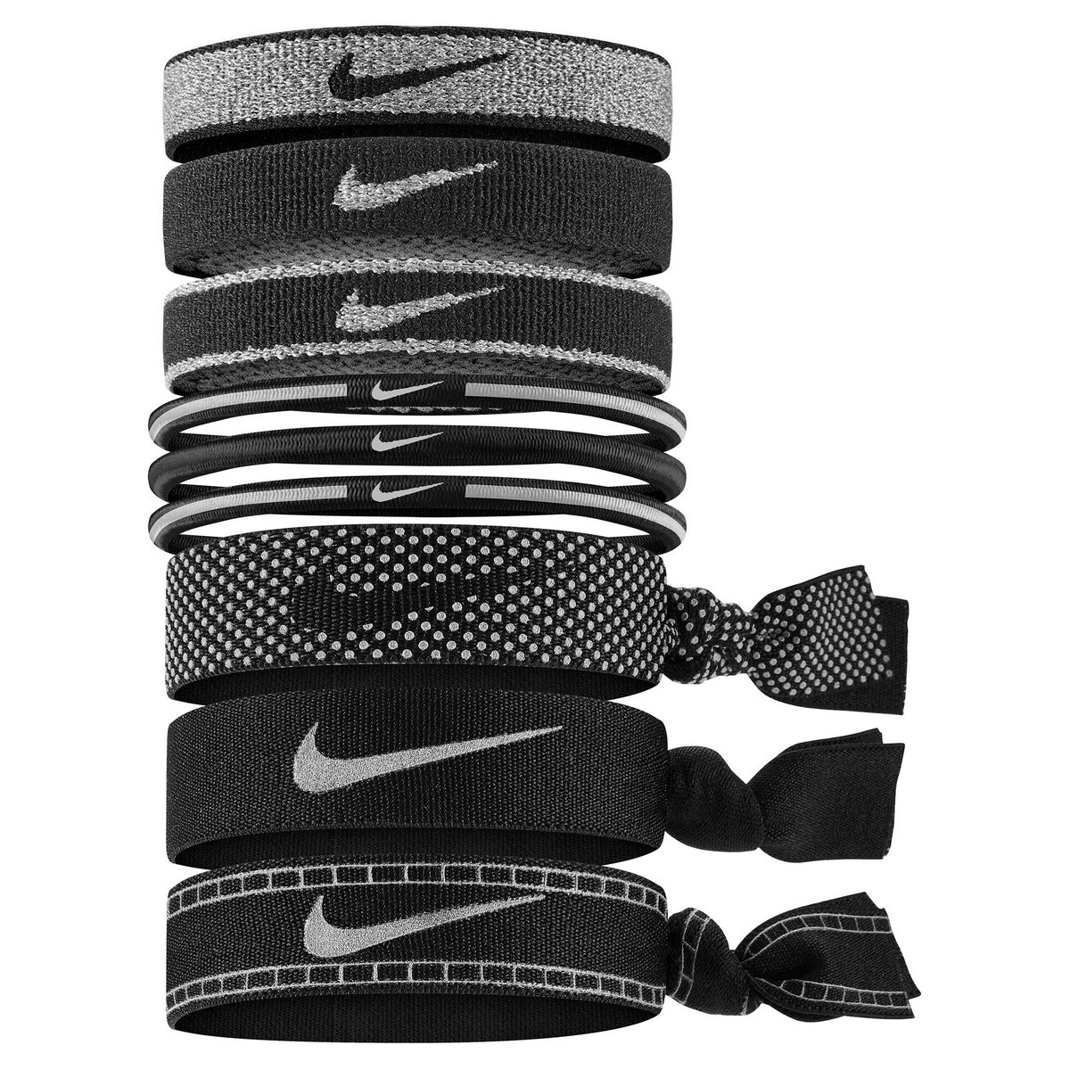 Nike Mixed Ponytail holder 9pk Reflective élastiques et attache-cheveux sport