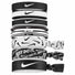 Nike Mixed Ponytail Holder 9 pk élastiques et attache-cheveux sport Black/White/Black