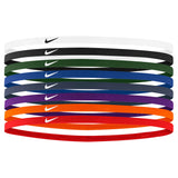 Nike bandeaux à cheveux minces (paquet de 8) White/Black/Gorge Green