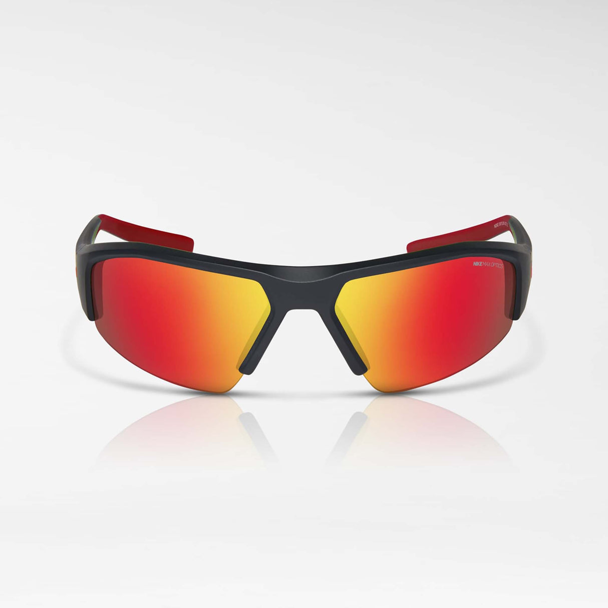 Nike Skylon Ace 22 lunettes de soleil sport noir mat rouge miroir face