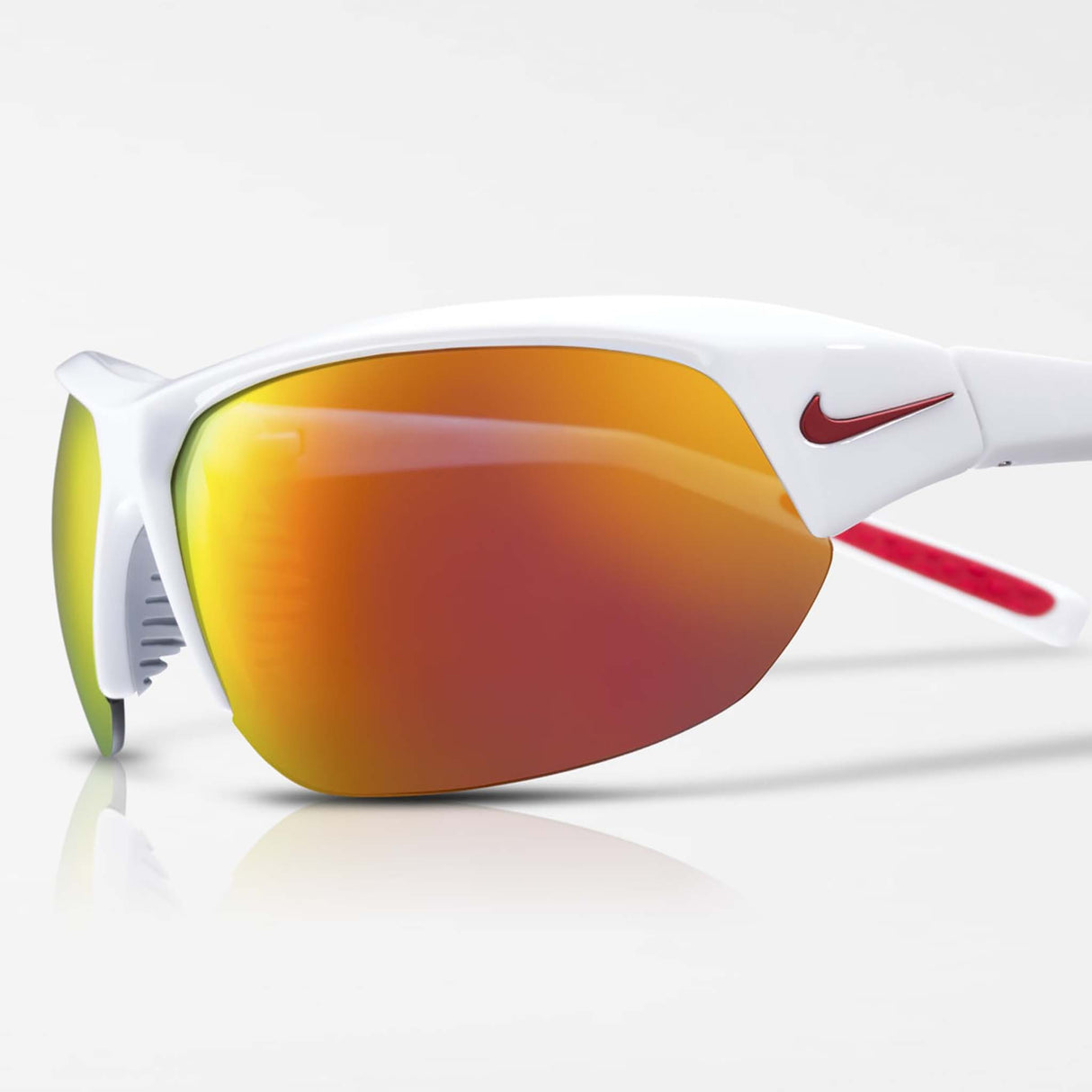 Nike Skylon Ace lunettes de soleil sport blanc gris rouge miroir verre