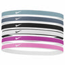 Nike Tipped Swoosh 6pk 2.0 bandeaux sport pour cheveux - Ocean Bliss / Noise Aqua / Black