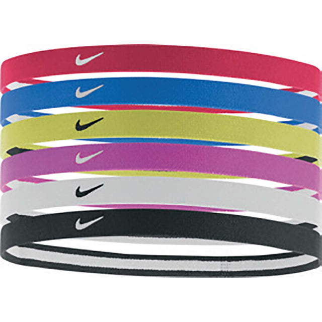 Nike Swoosh Headbands 6pk 2.0 bandeaux sport pour cheveux rouge bleu jaune