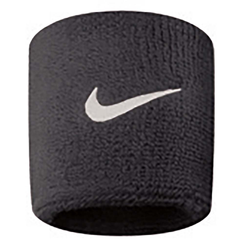 Nike Wristbands Swoosh noir blanc