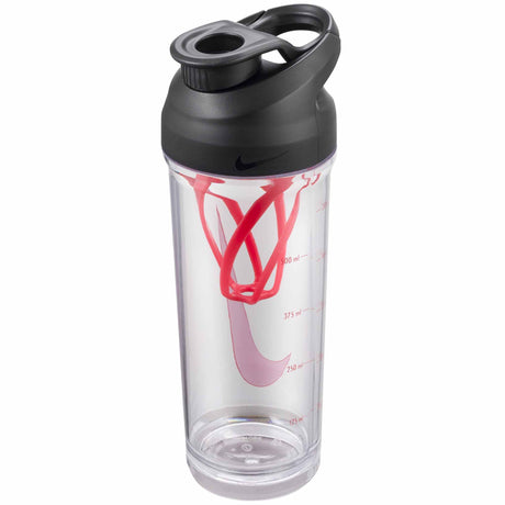 Nike TR Hypercharge Shaker Bottle 24oz bouteille d'hydratation sport - Clear / Bright Crimson
