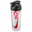 Nike TR Hypercharge Shaker Bottle 24oz bouteille d'hydratation sport - Clear / Bright Crimson