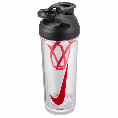 Nike TR Hypercharge Shaker Bottle 24oz bouteille d'hydratation sport - Clear / Bright Crimson