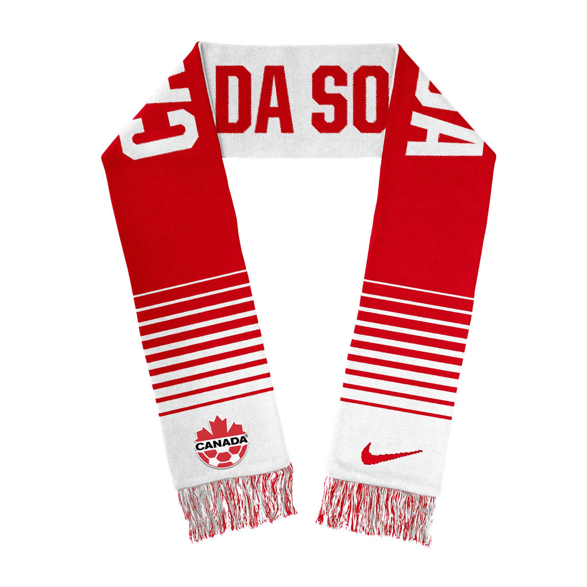 Team Canada Soccer foulard Nike équipe canadienne blanc rouge revers