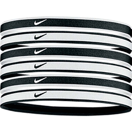 Nike Tipped Swoosh 6pk 2.0 bandeaux sport pour cheveux blanc noir blanc