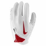 Nike Youth Vapor Jet 7.0 FG gants de football américain pour enfants - White / Red