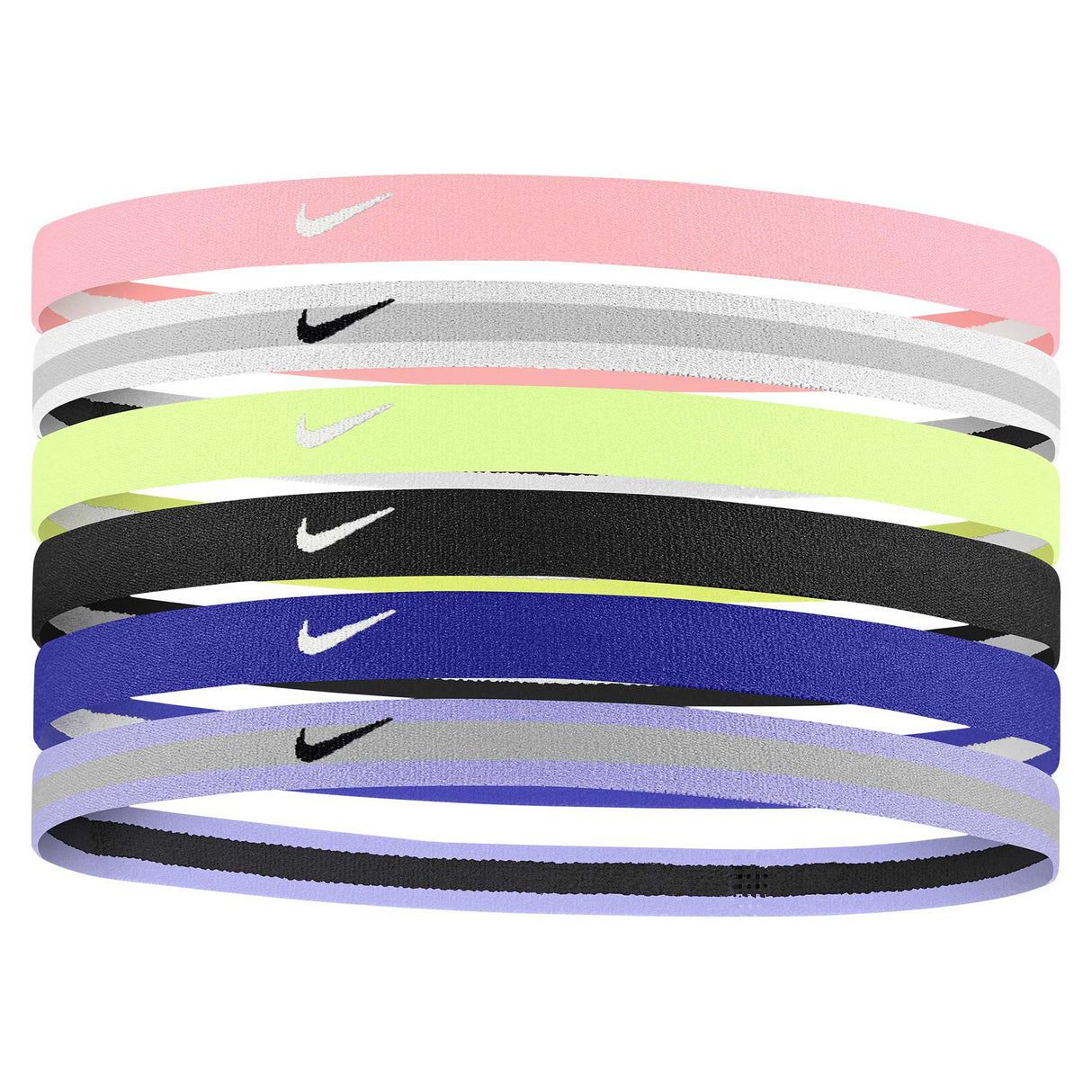 Nike Youth Swoosh Headbands 6pk bandeaux sport pour cheveux pour enfant - Pink Foam/White/Lime Ice