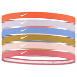 Nike Youth Swoosh Headbands 6pk - Rush Orange / Doll / University Blue