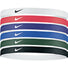 Nike printed 6pk bandeaux sport assortis pour cheveux blanc rouge violet