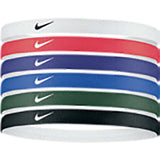 Nike printed 6pk bandeaux sport assortis pour cheveux blanc rouge violet