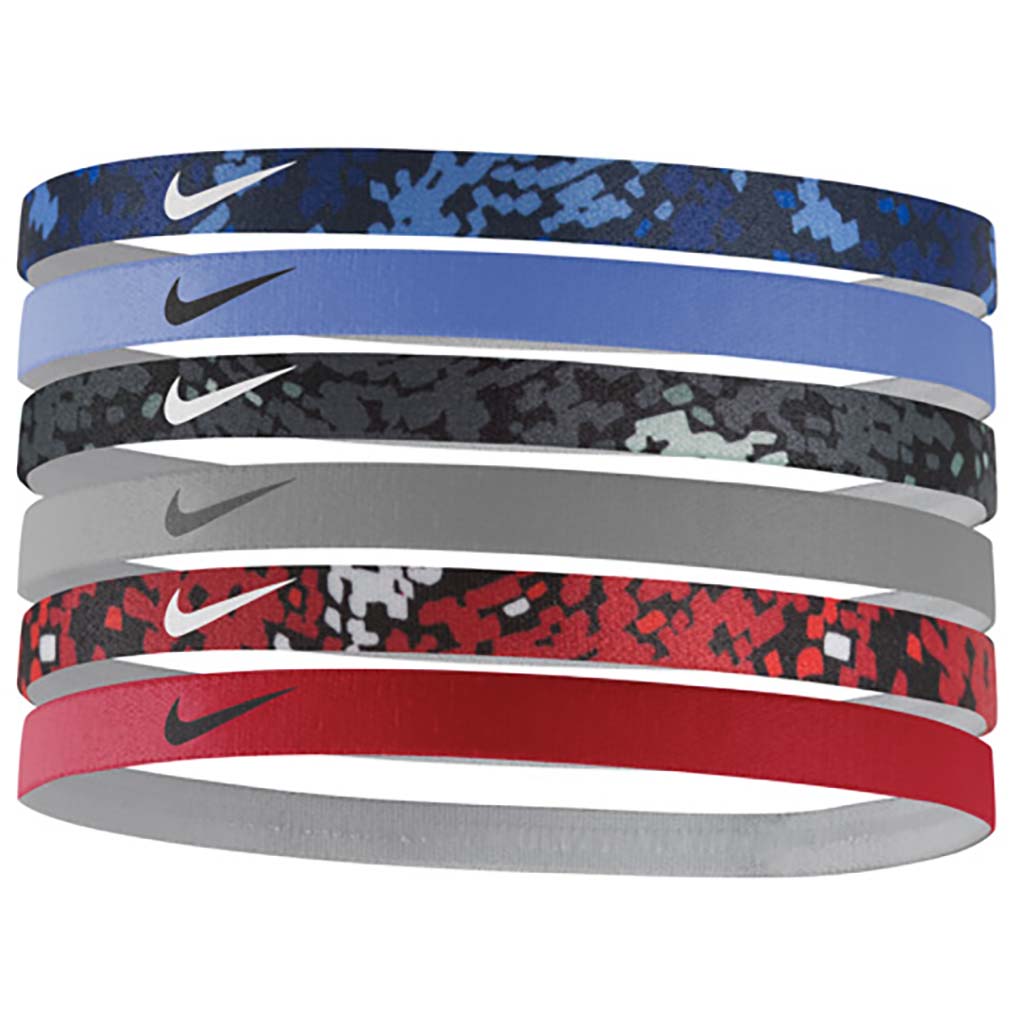 Nike printed headbands black volt maroon