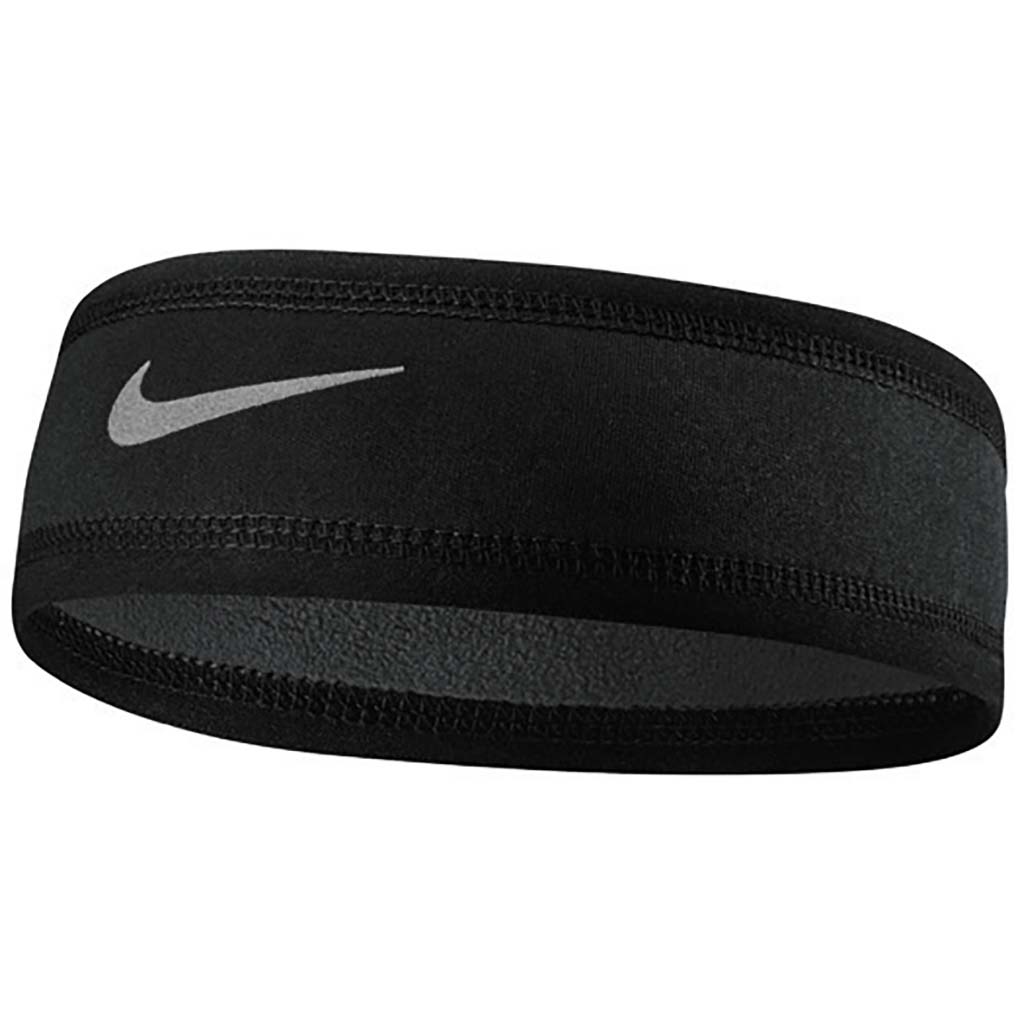 Nike women's run thermal headband and glove set black anthracite