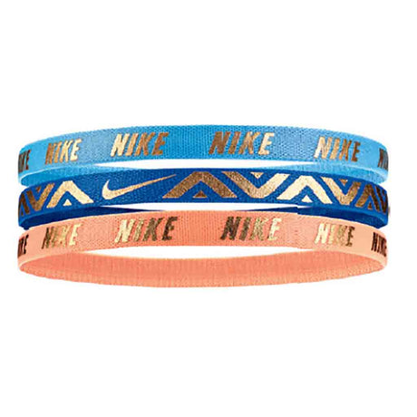 Nike Metallic Hairbands 3pk bandeaux pour cheveux blue