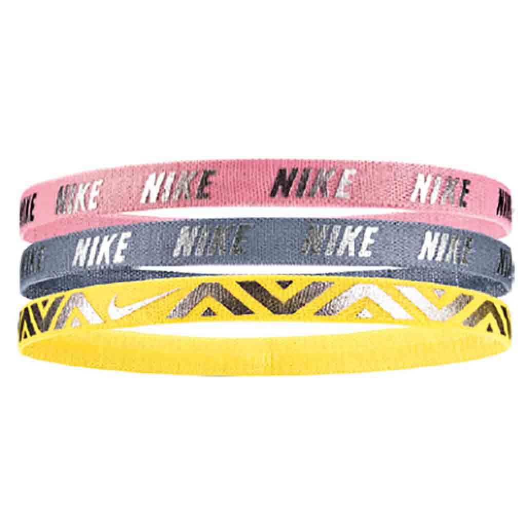 Nike Metallic Hairbands 3pk bandeaux pour cheveux pink