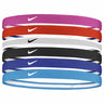 Nike Nike Youth Swoosh Headbands 6pk bandeaux sport pour cheveux pour enfant