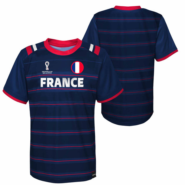 Outerstuff Maillot de soccer Classic 1 Jersey France Coupe du Monde 2022
