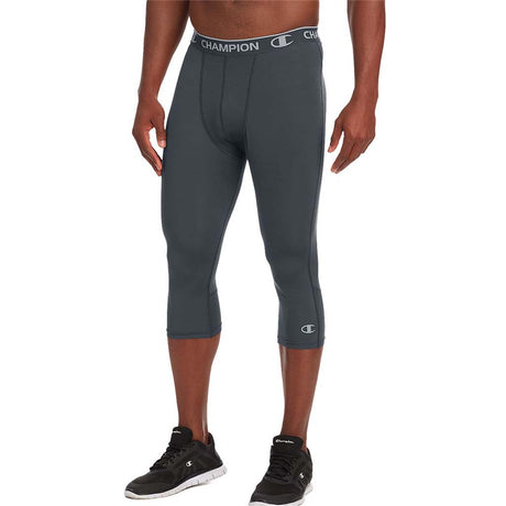 Champion Power Flex baselayer legging de compression sport 3/4 gris pour homme