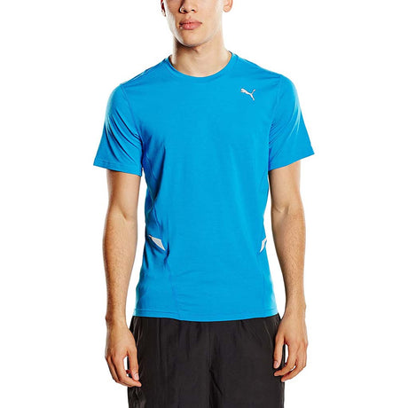 Puma Fitted T-Shirt sport manches courtes bleu pour homme 