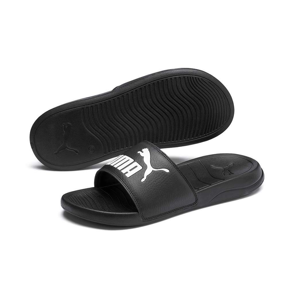 Puma Popcat 20 sandales slides unisexe noir blanc paire