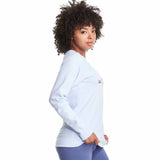 Champion Powerblend Classic Crew Block Logo chandail molletonné pour femme Collage Blue angle