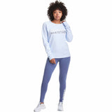 Champion Powerblend Classic Crew Block Logo chandail molletonné pour femme Collage Blue modèle