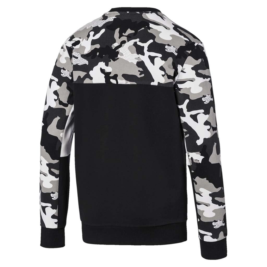 Puma Classics Men&#39;s Placement Print Crewneck Sweatshirt black rv