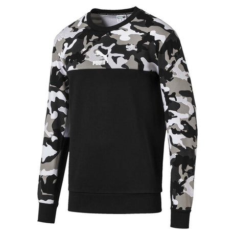 Puma Classics Men's Placement Print Crewneck Sweatshirt black