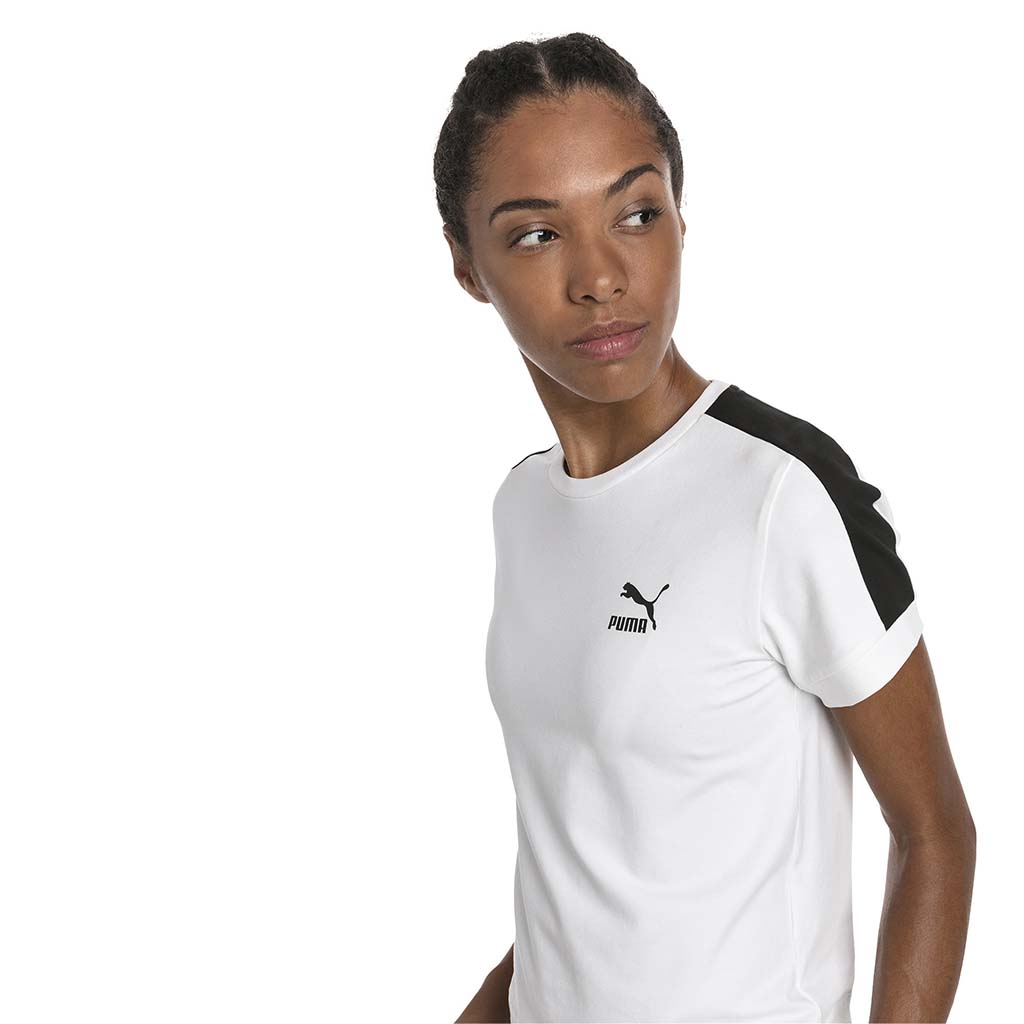 Puma Classics Tight T7 T-shirt pour femme blanc lv1