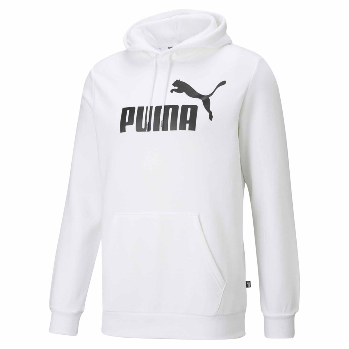 Puma Essential Big Logo Hoodie FL Sweatshirt à capuchon molletonné pour homme Blanc