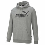 Puma Essential Big Logo Hoodie FL Sweatshirt à capuchon molletonné pour homme Gris