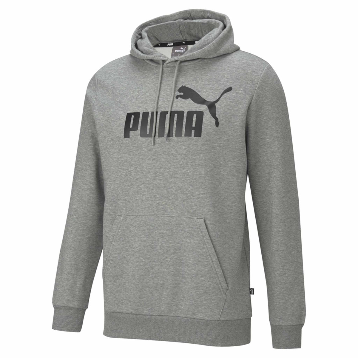 Puma Essential Big Logo Hoodie FL Sweatshirt à capuchon molletonné pour homme Gris