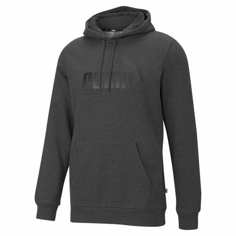 Puma Essential Big Logo Hoodie FL Sweatshirt à capuchon molletonné pour homme Gris Charbon